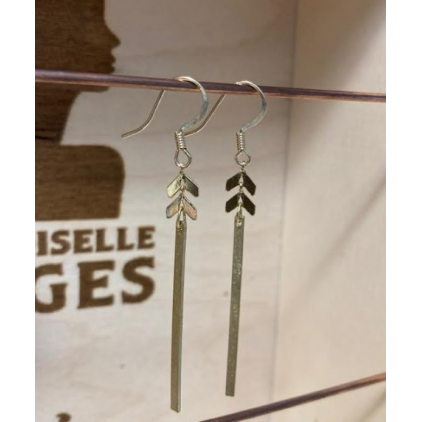 Boucles d'oreilles laiton doré - Hope