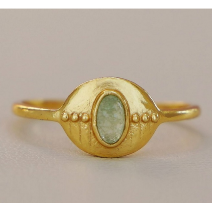 Bague Adele oval 4x5mm prenite scratched g.pl Taille 54 4375GB26