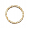 Bracelet résine torsadé or - ivoire