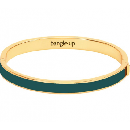  Bracelet Bangle métal doré 0,5cm-bleu parma