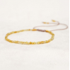 Bracelet yellow opal plain gem gold plated - 22001-MG-10