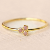 Ring pink opal triplicity gold plated 4305-GB-18-054