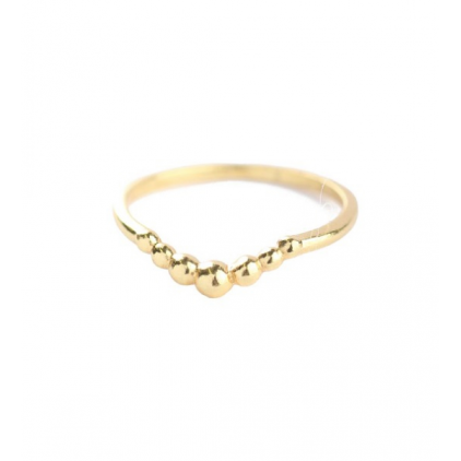 ring size 56 bubble stack gold plated 2001-GB-056