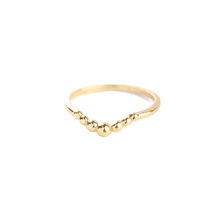 ring size 56 bubble stack gold plated 2001-GB-056