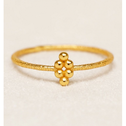 Ring size 56 sweet small dots gold plated 4292-GB-056