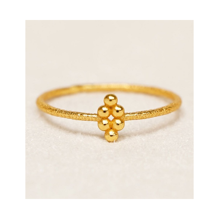 Ring size 56 sweet small dots gold plated 4292-GB-056