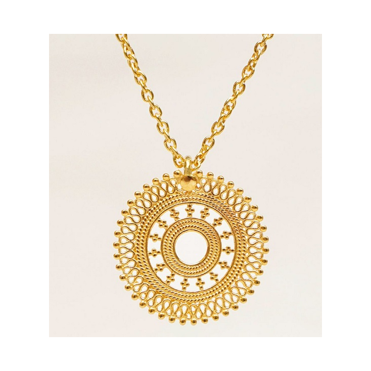 Collier 15mm detailed wheel gold plated