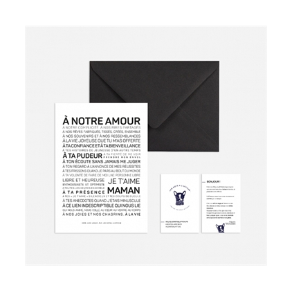 Carte A notre amour - Maman