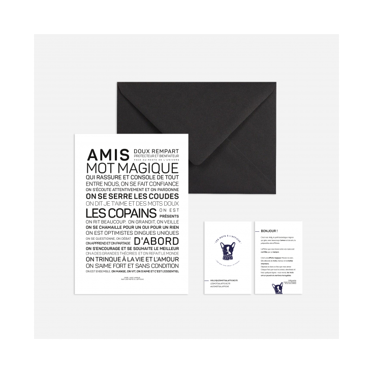 Carte avec enveloppe - Amis