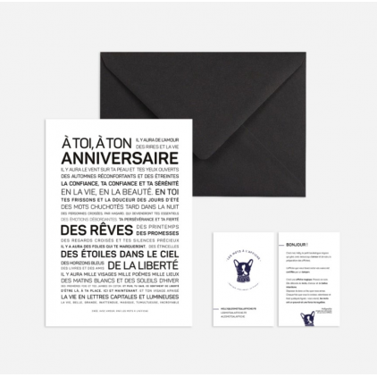 Carte avec enveloppe - A ton Anniversaire