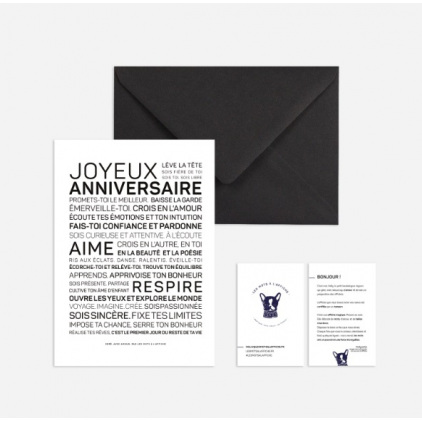 Mini carte postale - Joyeux anniversaire