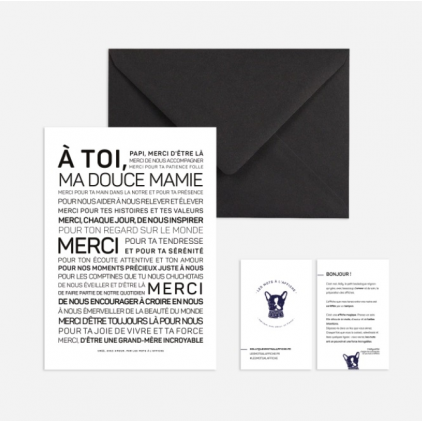Carte avec enveloppe - Mamie