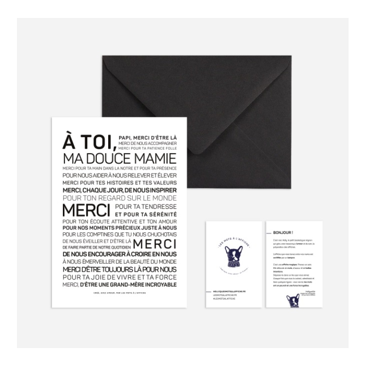 Carte avec enveloppe - Mamie