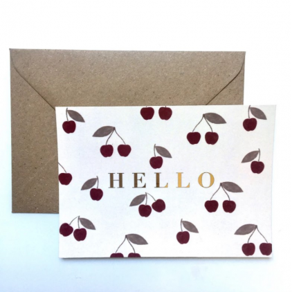 Carte A6 - Hello Cherry