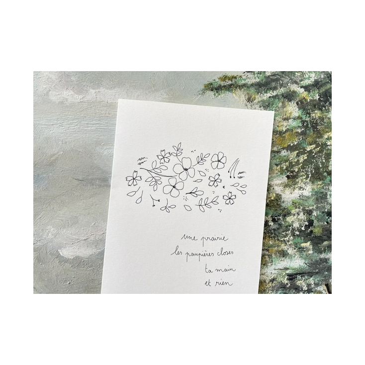 Papillonnage - carte postale - Prairie