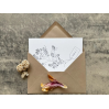 Carte Postale Double - Merci (musette)