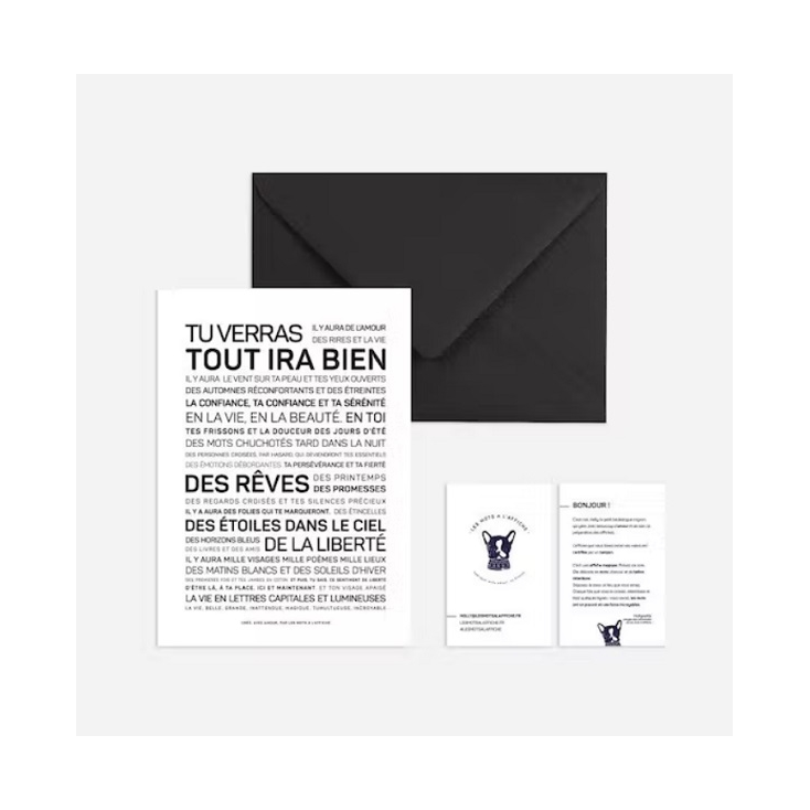 Mini carte postale - Tu verras tout ira bien