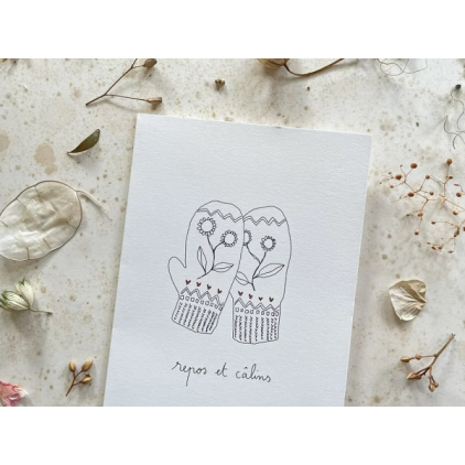 Papillonnage - carte postale - Repos et Calin