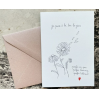 Papillonnage - carte postale - je pense à toi
