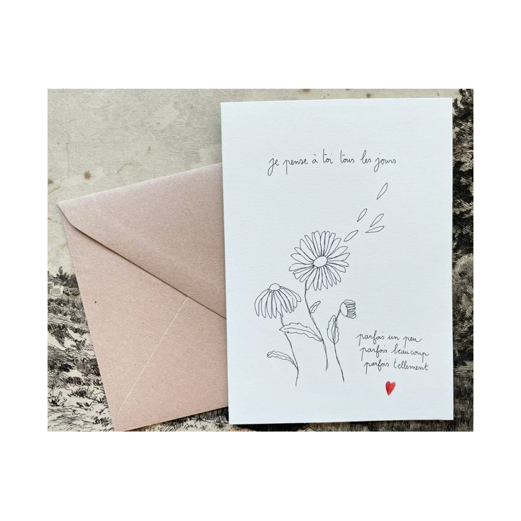 Papillonnage - carte postale - je pense à toi