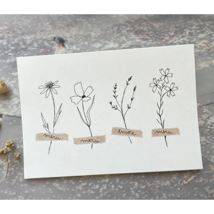 Papillonnage - carte postale - Merci encore