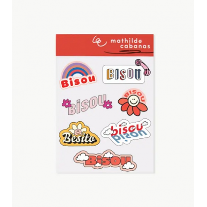 Planche stickers - Multi Bisous