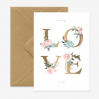 Carte A6 avec enveloppe - Love letters