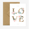 Carte A6 avec enveloppe - Love letters