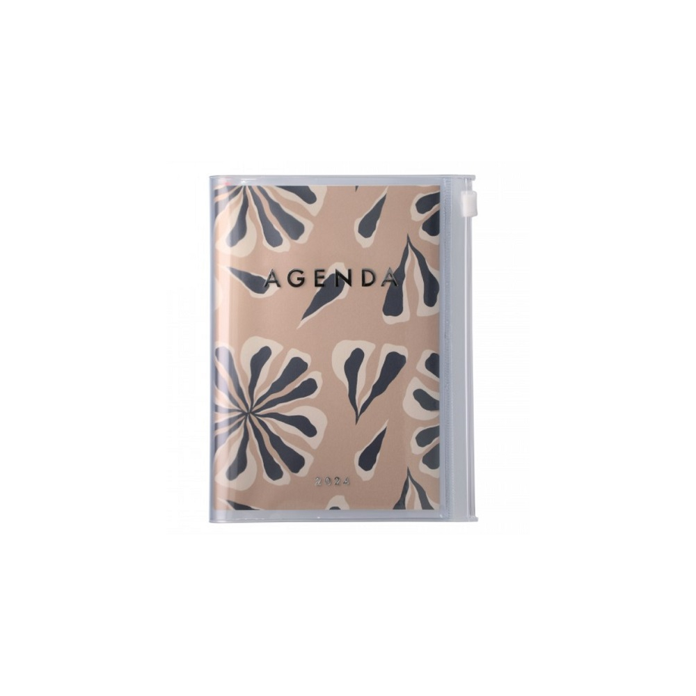 Agenda Abstract A6 2023-2024 - Beige - Rose Avril