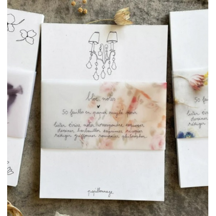 Papillonnage - bloc-notes - Lustre