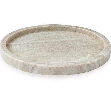 Marble Tray Round  - Brown