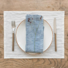 Serviettes de table - blue melange linen