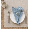 Serviettes de table - blue melange linen