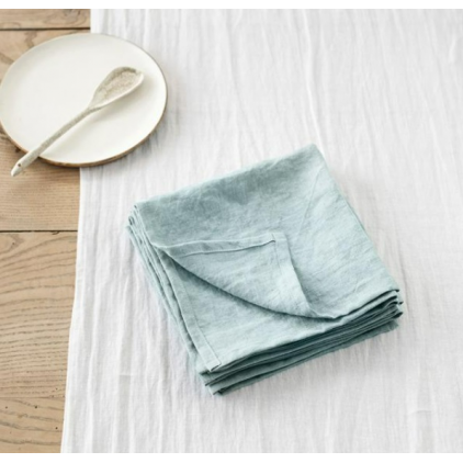 Serviettes de table - dusty blue linen