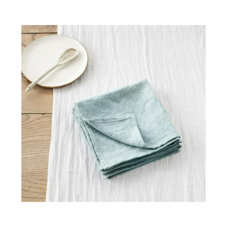 Serviettes de table - dusty blue linen