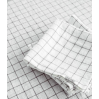 Serviettes de table - charcoal grid linen