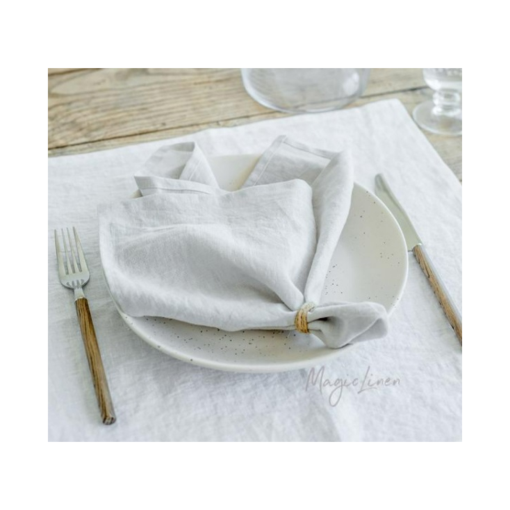 Serviettes de table - Light Gray Linen