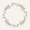 Serviettes en papier - Black Flower Wreath - 50 pces - 9580-24