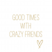 Serviettes en papier - Crazy friends gold - 1334105