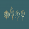 Serviettes en papier - Pure gold leaves forest - 133001377