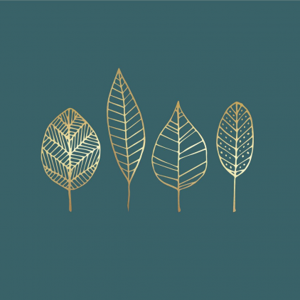 Serviettes en papier - Pure gold leaves forest - 133001377
