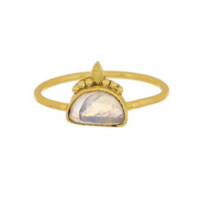 ring size 56 moonstone etnic moon gold plated 4094-GB-1-056