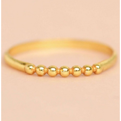 ring size 56 five dots gold plated 4197-GB-056