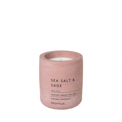 Scented Candle medium - Sea salt & sage, withered rose