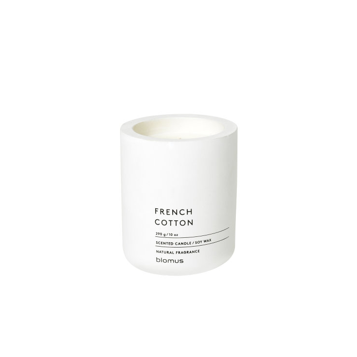Scented Candle large - French cotton (white)