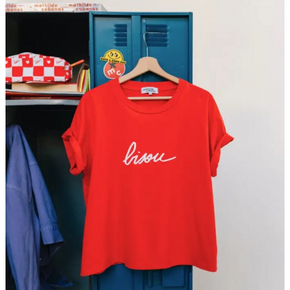 T-shirt Bisou - Taille Unique - Rouge