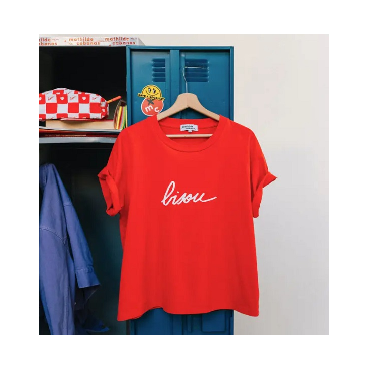 T-shirt Bisou - Taille Unique - Rouge
