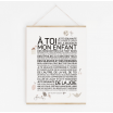 Affiche A3 - A toi mon enfant illustrée