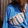 Sac banane - Rayures indigo