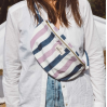 Sac banane - Rayures indigo